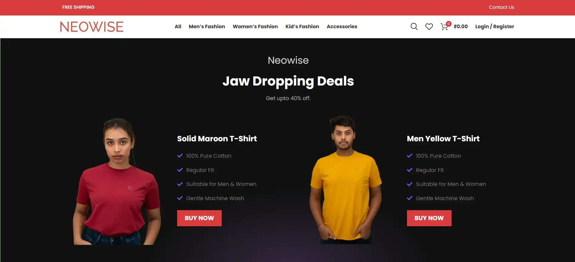 Neowise India eCommerce